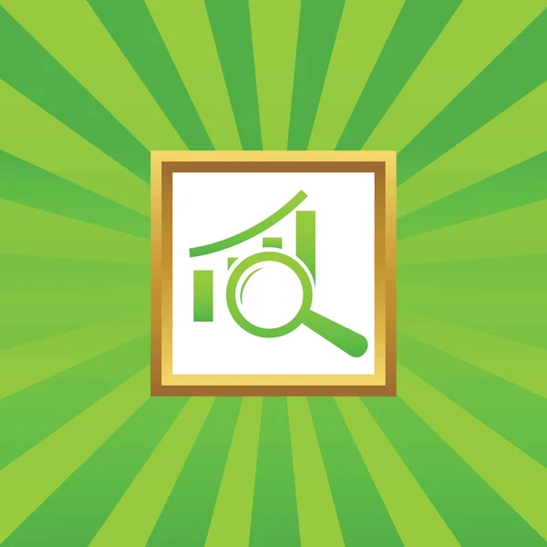 Graphic examination picture icon — Stock Vector