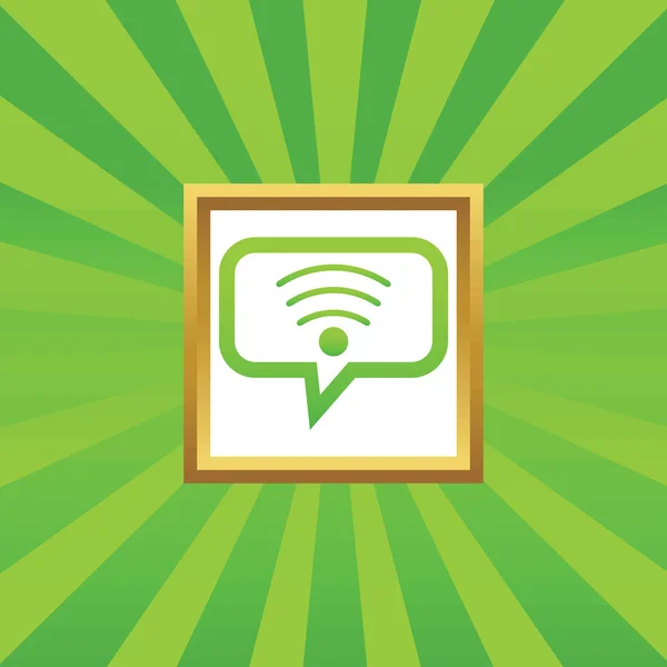 Icona immagine messaggio Wi-Fi — Vettoriale Stock