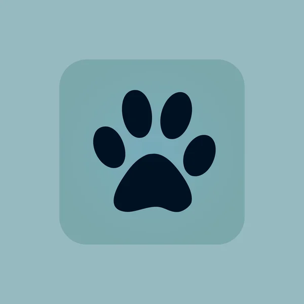 Bleke blauw paw pictogram — Stockvector