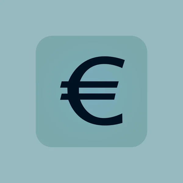 Бледно-синий значок евро — стоковый вектор