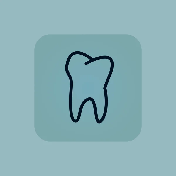 Pale blue tooth icon — Stock Vector