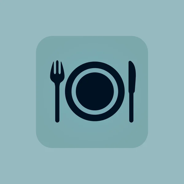 Bleke blauw servies pictogram — Stockvector