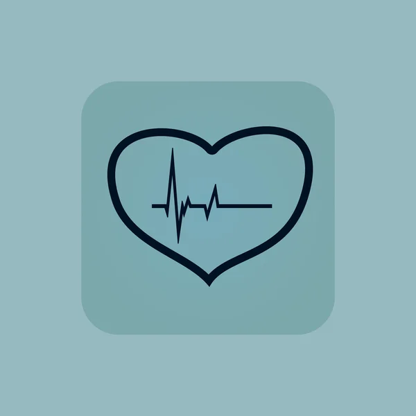 Pale blue cardiology icon — Stock Vector