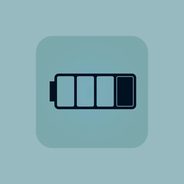 Pale blue low battery icon — Stock Vector