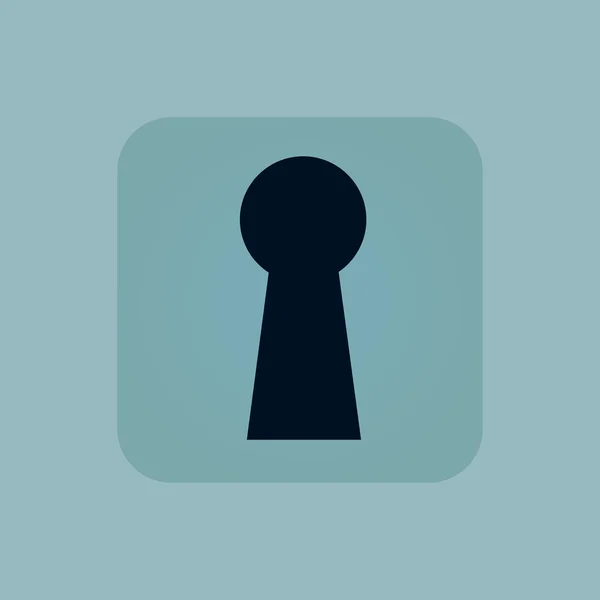 Bleke blauw sleutelgat pictogram — Stockvector