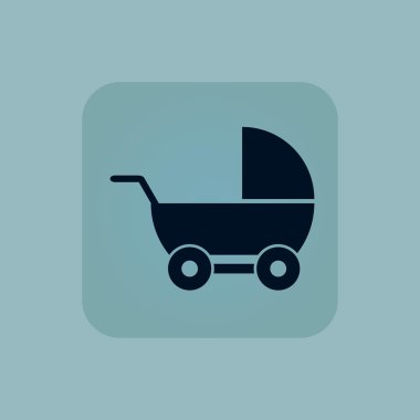 Soluk mavi çocuk arabası simgesi