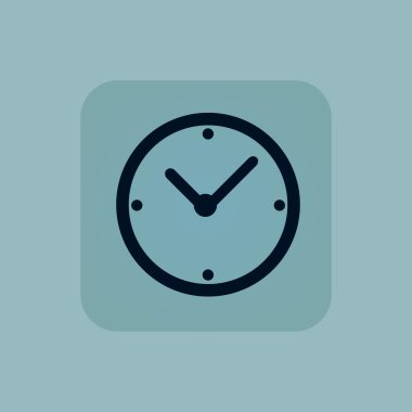 Soluk mavi Saat simgesi