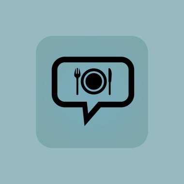 Soluk mavi yemek ileti simgesi