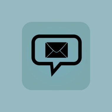 Soluk mavi mektup mesaj simgesi