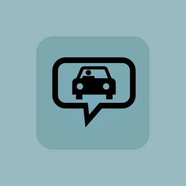 Soluk mavi araba ileti simgesi
