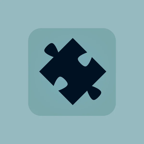 Pale blue puzzle icon — Stock Vector