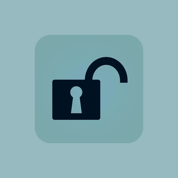 Pale blue unlocked icon — Stock Vector