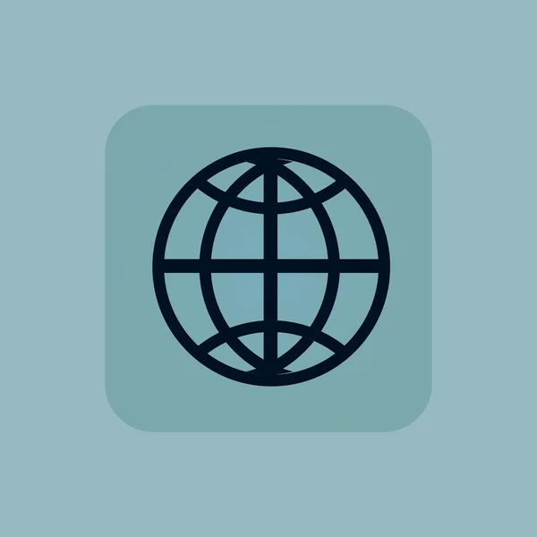 Pale blue globe icon — Stock Vector