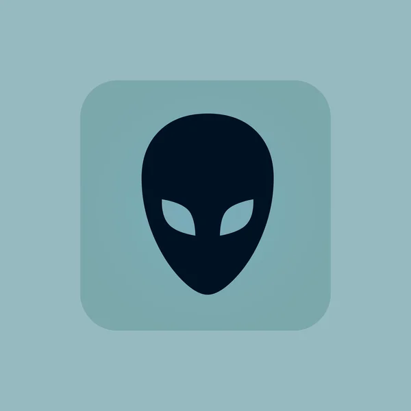 Pale blue alien icon — Stock Vector