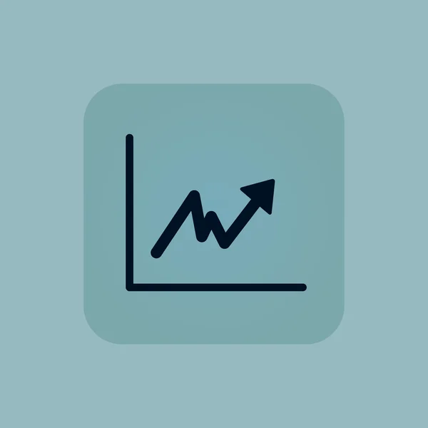 Icono gráfico ascendente azul pálido — Vector de stock