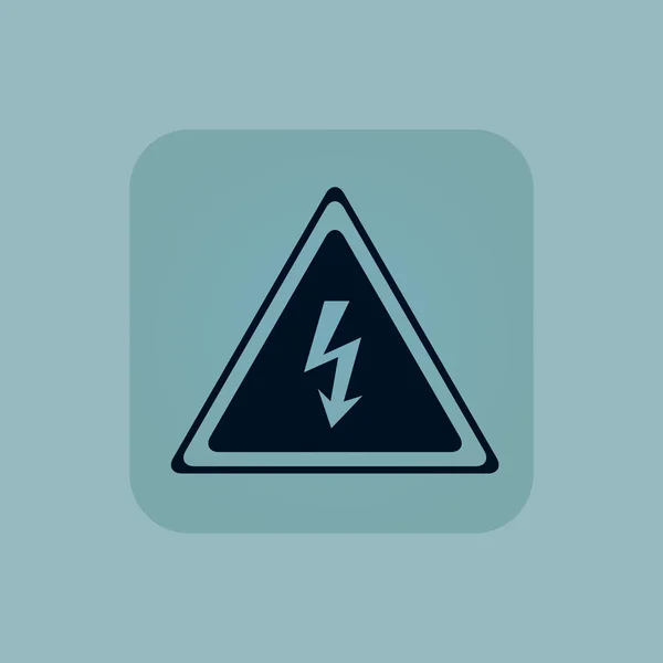 Pale blue high voltage icon — Stock Vector