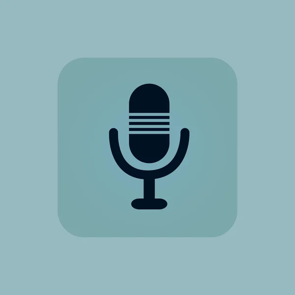 Pale blue microphone icon — Stock Vector