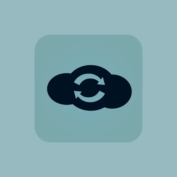 Pale blue cloud exchange ikonen — Stock vektor