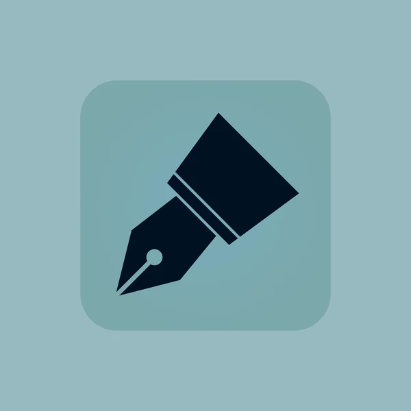 Bleke blauw pen nib pictogram — Stockvector