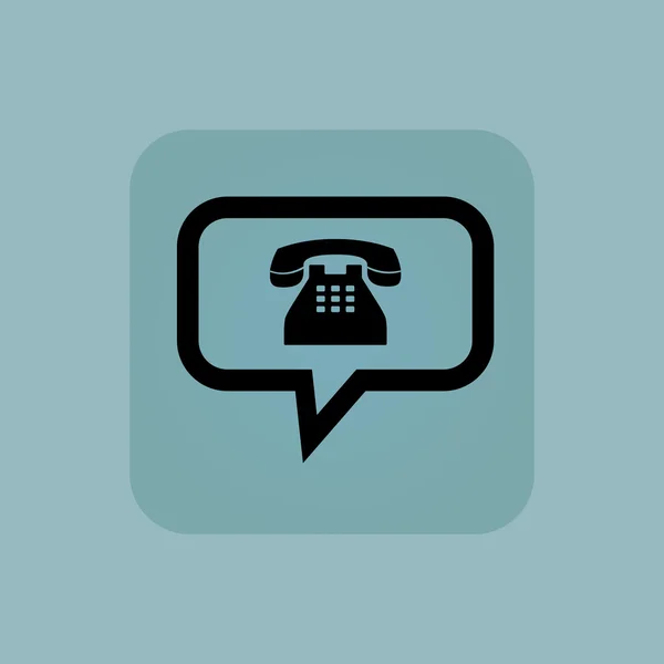 Pale blue phone message icon — Stock Vector