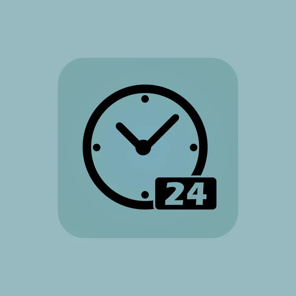 Pale blue 24 hours icon — Stock Vector