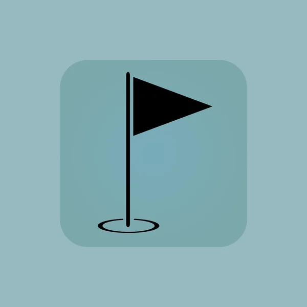 Bleke blauw flagstick pictogram — Stockvector