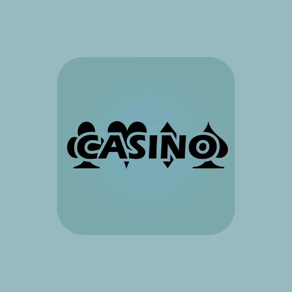 Blassblaue Casino-Ikone — Stockvektor