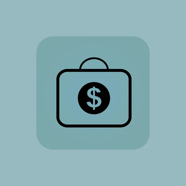 Pale blue dollar bag icon — Stock Vector