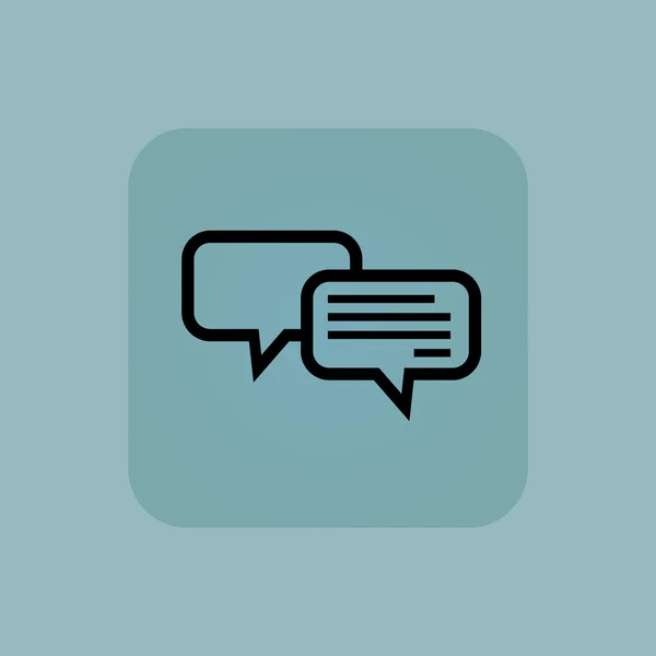 Pale blue chatting icon — Stock Vector