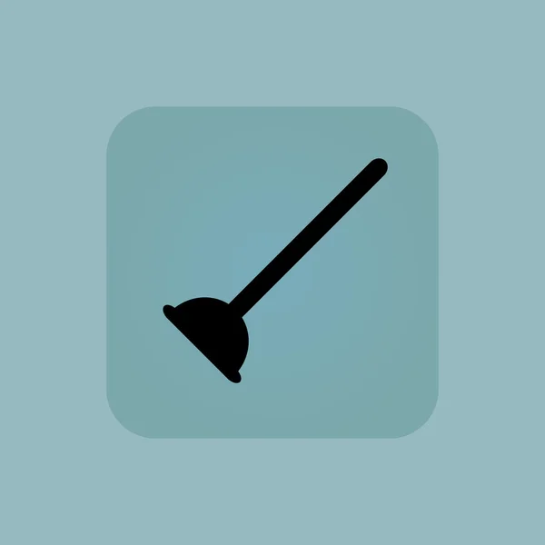 Pale blue plunger icon — Stock Vector