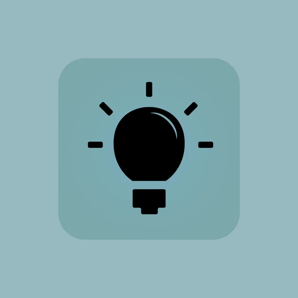 Pale blue light bulb icon — Stock Vector