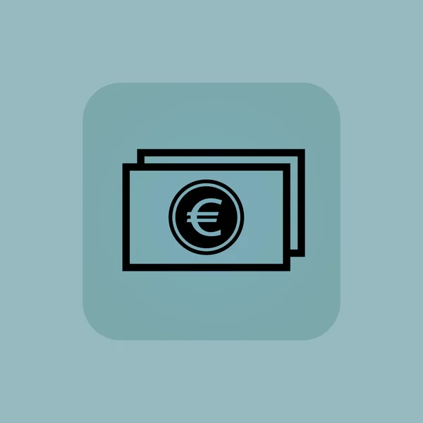 Pale blue euro bill icon — Stock Vector