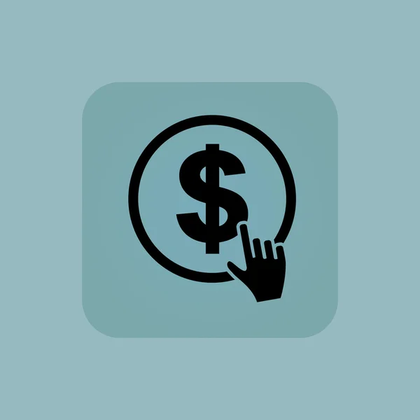 Dollar bleu pâle cliquez sur l'icône — Image vectorielle