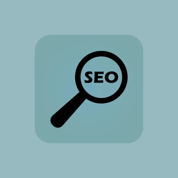 Pale blue SEO search icon — Stock Vector