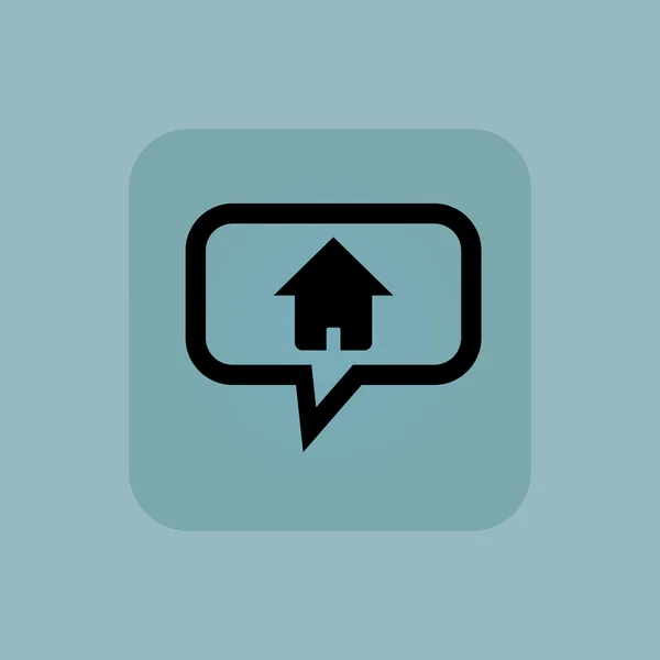Blek blå hem ikon — Stock vektor