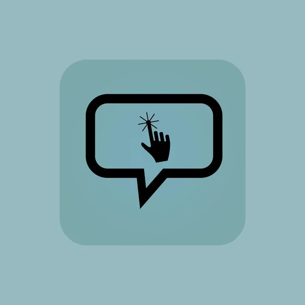 Pale blue hand cursor message — Stock Vector
