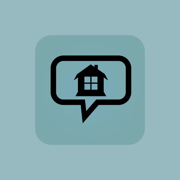 Blek blå huset ikon — Stock vektor
