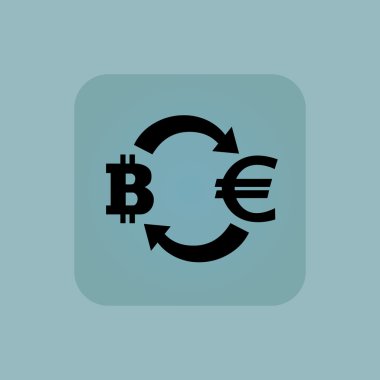 Soluk mavi euro bitcoin simgesi
