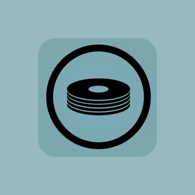 Soluk mavi disk kazık işareti