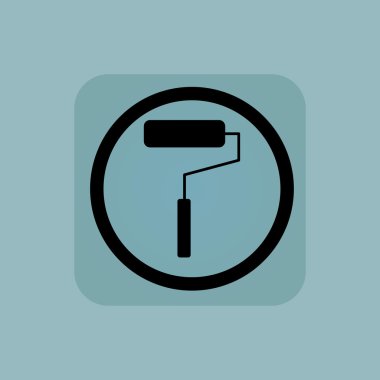 Soluk mavi boya silindiri işareti