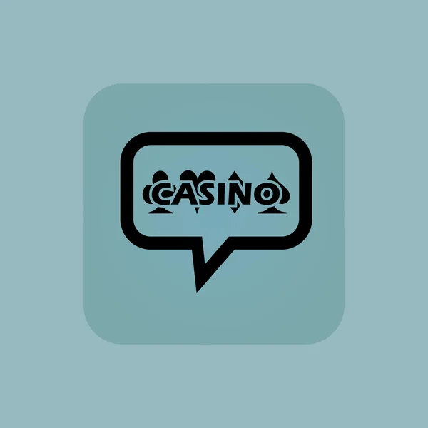 Pálido icono de mensaje de casino azul — Archivo Imágenes Vectoriales