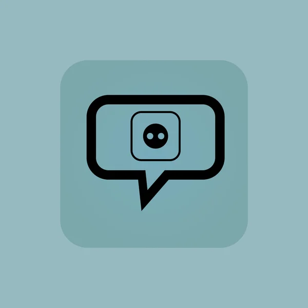 Icône de message socket bleu pâle — Image vectorielle