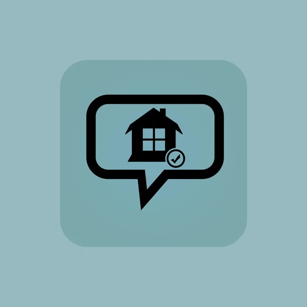 Bleke blauw Selecteer huis bericht — Stockvector