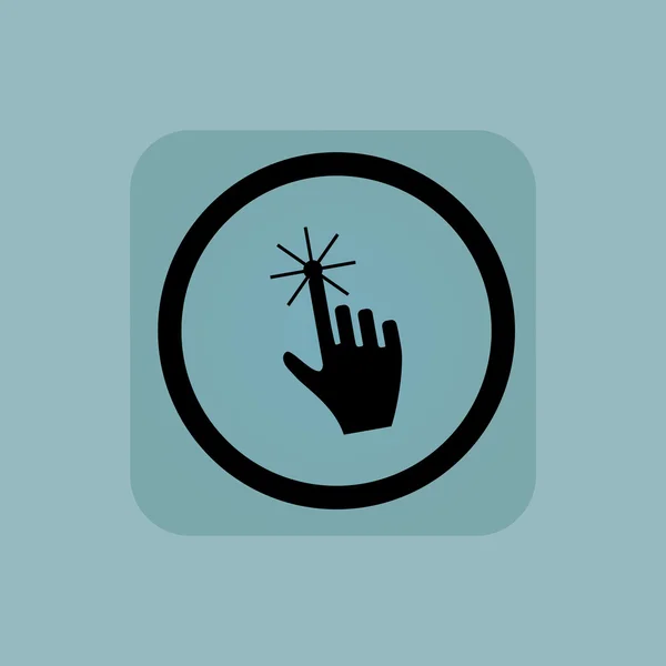 Bleke blauw hand cursor teken — Stockvector