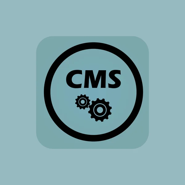 Segno impostazioni CMS blu pallido — Vettoriale Stock