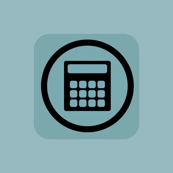 Pale blue calculator sign — Stock Vector
