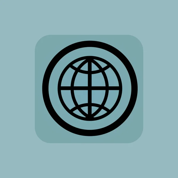 Pale blue globe teken — Stockvector