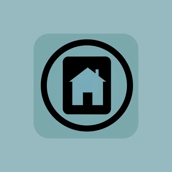 Blek blå huset plattan tecken — Stock vektor