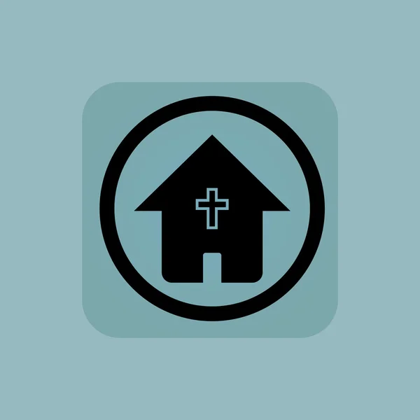 Signo de casa cristiana azul pálido — Archivo Imágenes Vectoriales