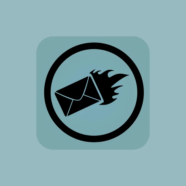 Soluk mavi yanan mektup işareti